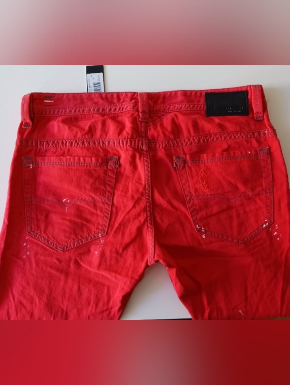 NWT Diesel THAVAR red Jeans Size 32" x 33" - Picture 5 of 13